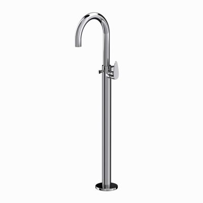 Jaquar Vignette Prime Exposed Parts of Floor Mounted Single Lever Bath Mixer Black Chrome Finish - VGP-BCH-81121K