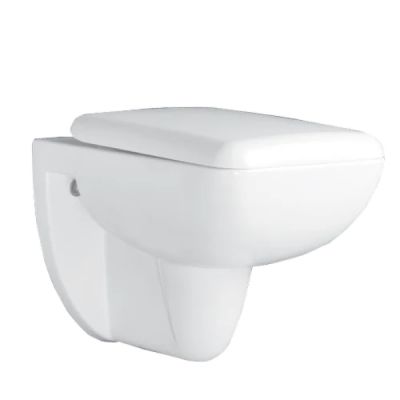 Jaaz Jasper 500X360X380mm White Wall Hung EWC Closet with Rack Bolt