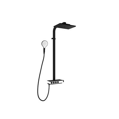 Kohler Urbanity Matte Black Finish Thermostatic 3-Way Column with Multifunction Showerhead K-23861T-9-BL