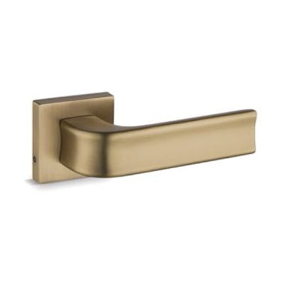 Kadson Mortise Zinc Alloy Rose Door Handles Square Base Set - 3006-AB