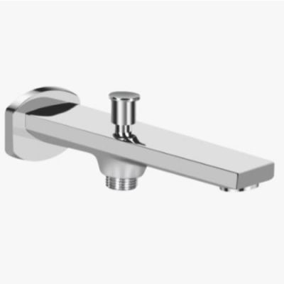 Kerovit Qua Chrome Finish Bath Tub Spout with 
Diverter & Wall Flange KB1011017