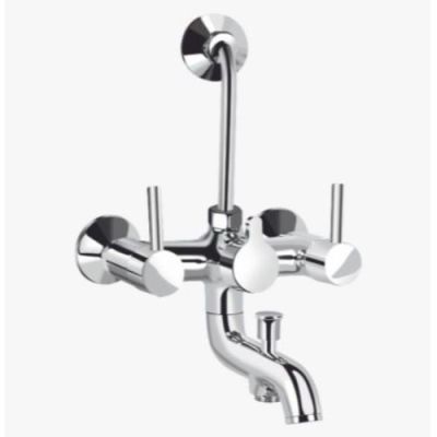 Kerovit Nucleus Chrome Finish Wall Mixer 3 in 1
with Wall Flanges KB111018