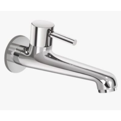 Kerovit Nucleus Chrome Finish Long Body Bib Cock with Wall Flange KB111033