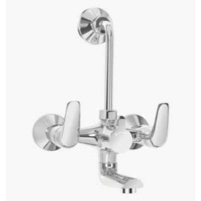 Kerovit Slope Chrome Finish Wall Mixer 2 in 1
with Wall Flanges KB1311019