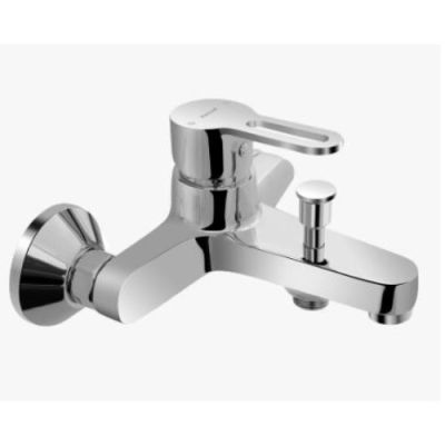 Kerovit Curve Chrome Finish Single Lever Wall Mounted Exposed
Bath & Shower Mixer with Hand Shower KB1711044