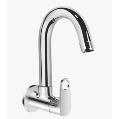 Kerovit Hydrus Plus Chrome Finish Wall Mounted Sink Cock
with Swivel Spout & Flange KB511025