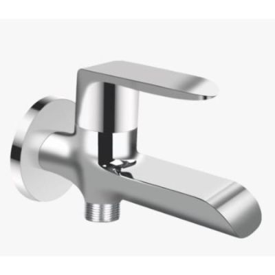 Kerovit Matrix Chrome Finish 2 Way Bib Cock with Wall Flange KB811005