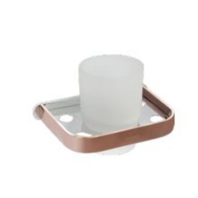 Kerovit Convex Range Chrome & Rose Gold Finish Tumbler Holder Kerovit-KA660007-CRG