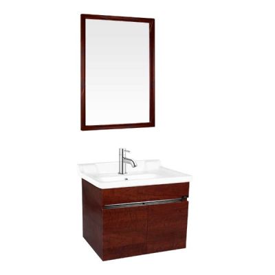 Kerovit Amber - Rose Wood Cabinet Vanity + Basin + Mirror KAJ0386