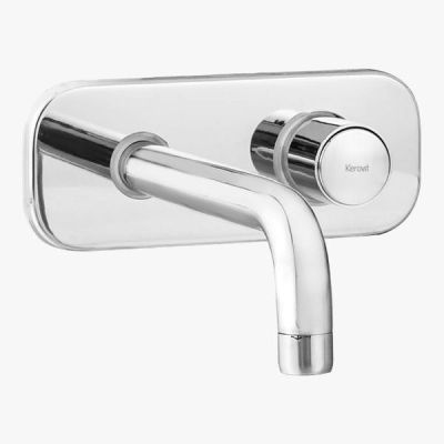 Kerovit Chrome Finish Concealed Self Closing Wall Mounted Basin Tap Body With Trims- Cold Only KB1811046