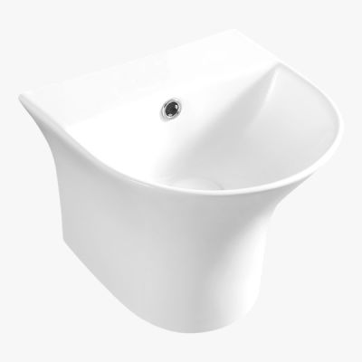Kerovit Trio 490x430x360mm Basin with Integrated Half Pedestal KS272-White