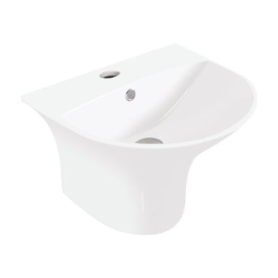 Kerovit Cooper 360x355x285mm Basin with Integrated Half Pedestal KS279-White
