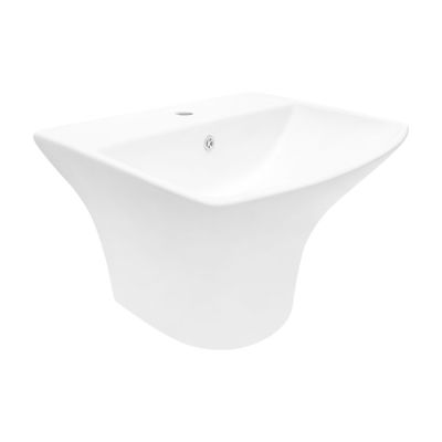 Kerovit Emily 565x445x395mm Basin with Integrated Half Pedestal KS281-White