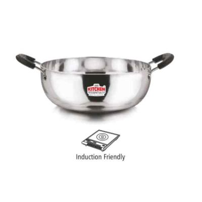 Kitchen Essentials White Alumnium Kadai 22cm-Induction Friendly-12Inch/220mm-KK-IB-ALM-KADAI