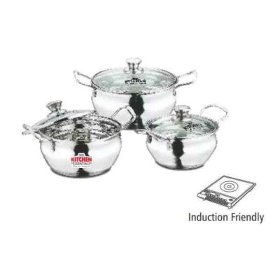 Kitchen Essentials Gift Box Item Induction Bottom Fettle Casserole With Glass Lid-18cm-KK-IB-FTL-18