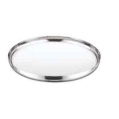 Kitchen Essentials Apple Khomcha Thali/Plate Stainless Steel-15Inch-KK-SS-L-APK-08
