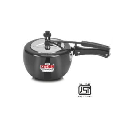 Kitchen Essentials Naarangi Hard Anodised Pressure Cooker With SS Inner Lid Induction Friendly-3L-NHAIB03-14