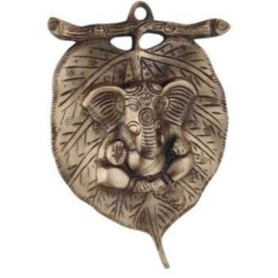 Kodia Brass Antique Finish Pan Ganesh Door Hangings Kodia-J-41-ANT