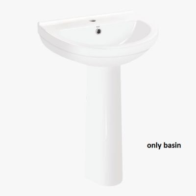 Kerovit Lillian 540x400x200 mm Wall Hung with Full Pedestal Basin KS212-White