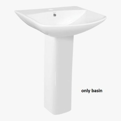 Kerovit Jasper 560x490x185 mm Wall Hung with Full Pedestal Basin KS252-White