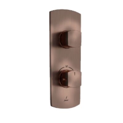 Jaquar Kubix Prime Aquamax Exposed Part Kit of Thermostatic Shower Mixer Antique Copper Finish - KUP-ACR-35661PM