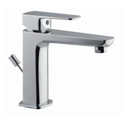 Jaquar Single Lever Basin Mixer with Popup Waste-Chrome-Kubix Prime KUP-CHR-35051BPM