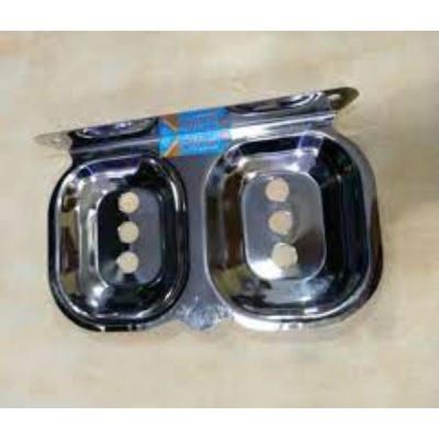 Leo Coral 15mm Stainless Steel CP Double Soap Dish Bar LEO-LCO-DS-221