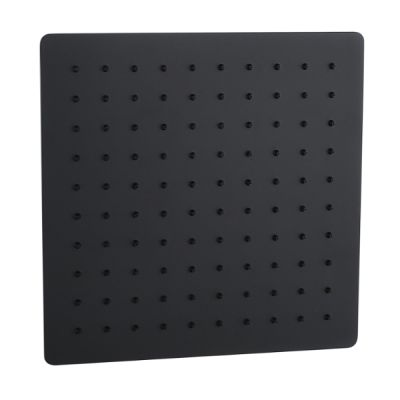 Leo Elegant Black 6x6Inch Stainless Steel Over Head Rain Shower LEO-LEB-139