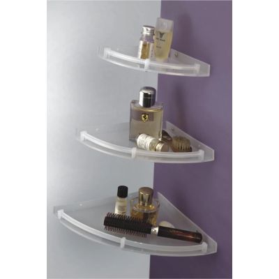 Leo 15mm Milky 3Pcs Corner Shelf Set LEO-LMC-12