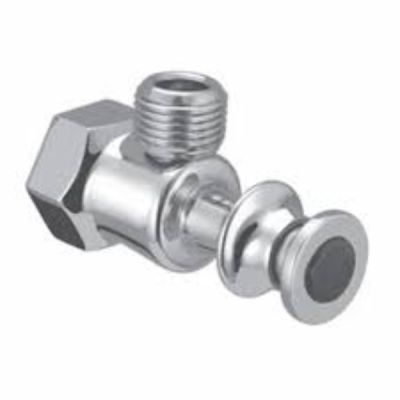 Leo 15mm Chrome Finish CP Male Push Cock LEO-LPC-M-652