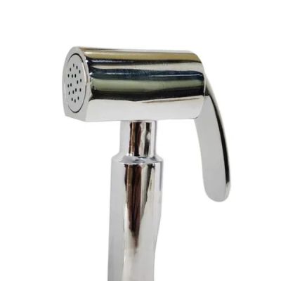 Leo 1/2x60Inch Punch CP Health Faucet Gun with Brass Shower Tube & ABS Hook LEO-LPU-HF-441D