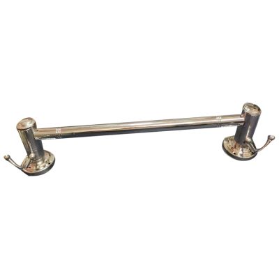 Leo 12Inch Stainless Steel Square Double Hook With Towel Rod LEO-LSD-TR-391