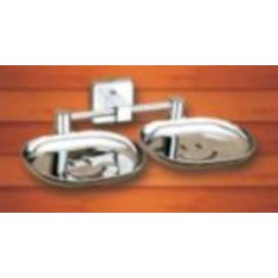 Leo Smily 15mm Stainless Steel CP Double Soap Dish Bar with Concealed LEO-LSM-DS-229