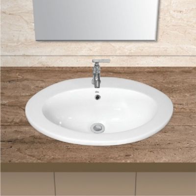 Lito Oval 16x22x8Inch Star White Top Counter Wash Basin-OVAL-OCWB