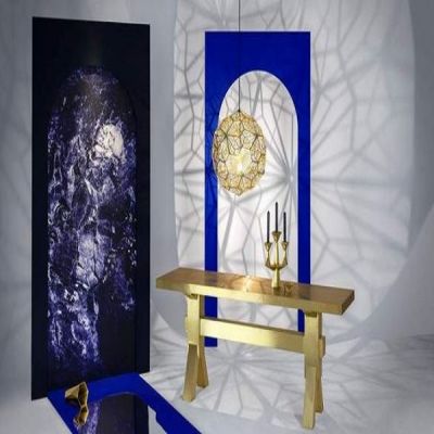 Litex Gold 600mm Etch Web Hanging Light-88028