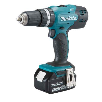 Makita 18V LXT Li-Ion Cordless 13mm Hammer Driver Drill Machine-38Nm With Battery & Charger-1300 RPM-DHP453SFX4