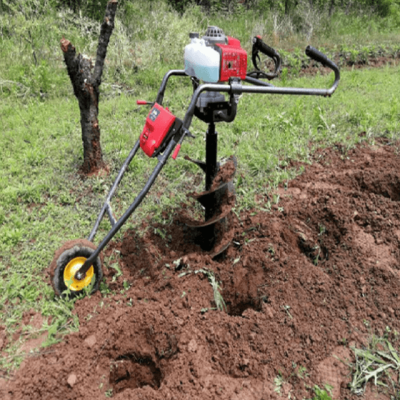 Mecstroke Heavy Duty Petrol Operated Earth Auger/Post Hole Digger 68Cc 2Stroke Earth Auger Engine With 10Inch Bit/Driller and 70Cm Extension Pipe