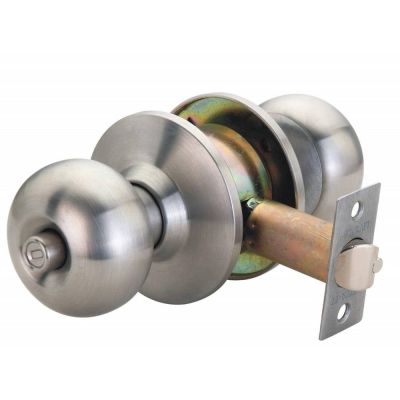 Met Craft Cylindrical Knob Lock SS-BK (with Key) MCAH-016-SS-BK