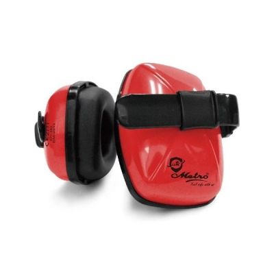 Metro Earmuff ABS Material with Stainless Steel-EM2213-Red & Black
