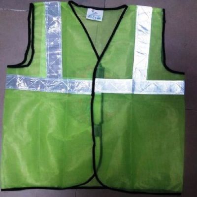 Metro 50 GSM M4U Florescent Reflective Jacket with 2Inch Reflective Tape-SJ1402B-Green