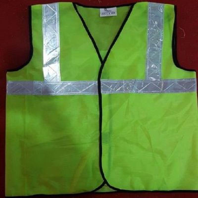 Metro 90 GSM Florescent Reflective Jacket with 2Inch Reflective Tape-SJ1405B-Green
