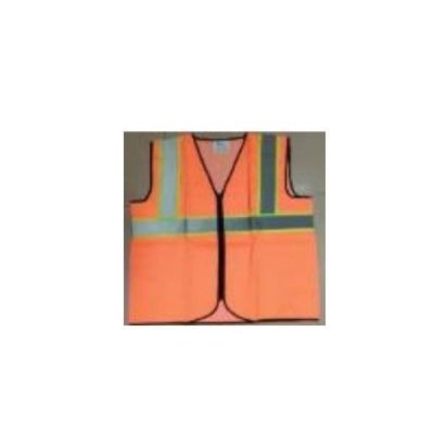 Metro Safety Jacket 90 GSM with Fancy Tape with Zip Closer-SJ1407-Orange
