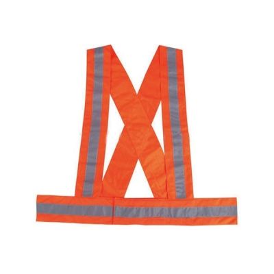 Metro Safety Cross Belt Jacket 200 GSM with 2Inch Grey Reflective Tape-SJ1416-Orange