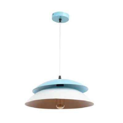 Moni Lights Blue and White E27 Aluminium Single Hanging Light-M-01