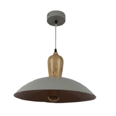 Moni Lights Grey and White E27 Aluminium Single Hanging Light-M-17