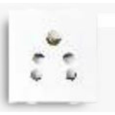Neeon Cube Series Permium 6A 250V Glossy White 2 In 1 Socket Switche with ShutterNEE-10159