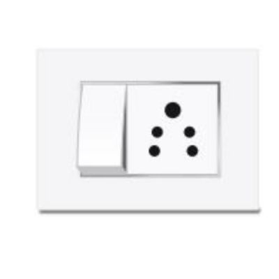 Neeon L-Zen 18M 9x8Inch Black Silver Cover PlateNEE-40289-BS