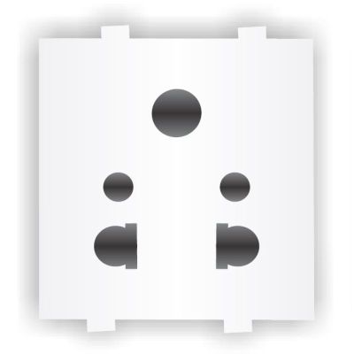 Neeon Fab 1 Module 6A Universal Socket With Safety Shutter - 1126