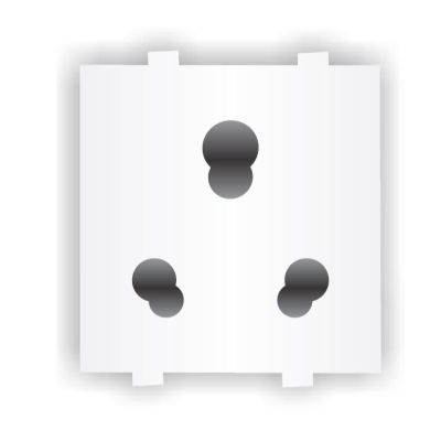 Neeon Fab 1 Module 6 & 16A Multi Socket With Safety Shutter - 1128