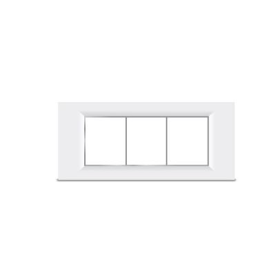 Neeon Gia 6 Module White Plate 3x8 Inch - 20175-WH